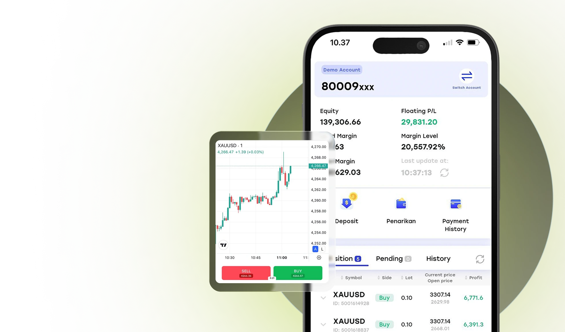 Aplikasi akun demo HSB Investasi